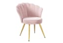 HawthyHome Esszimmerstuhl Samt Rosa Metallfüße Bild 2