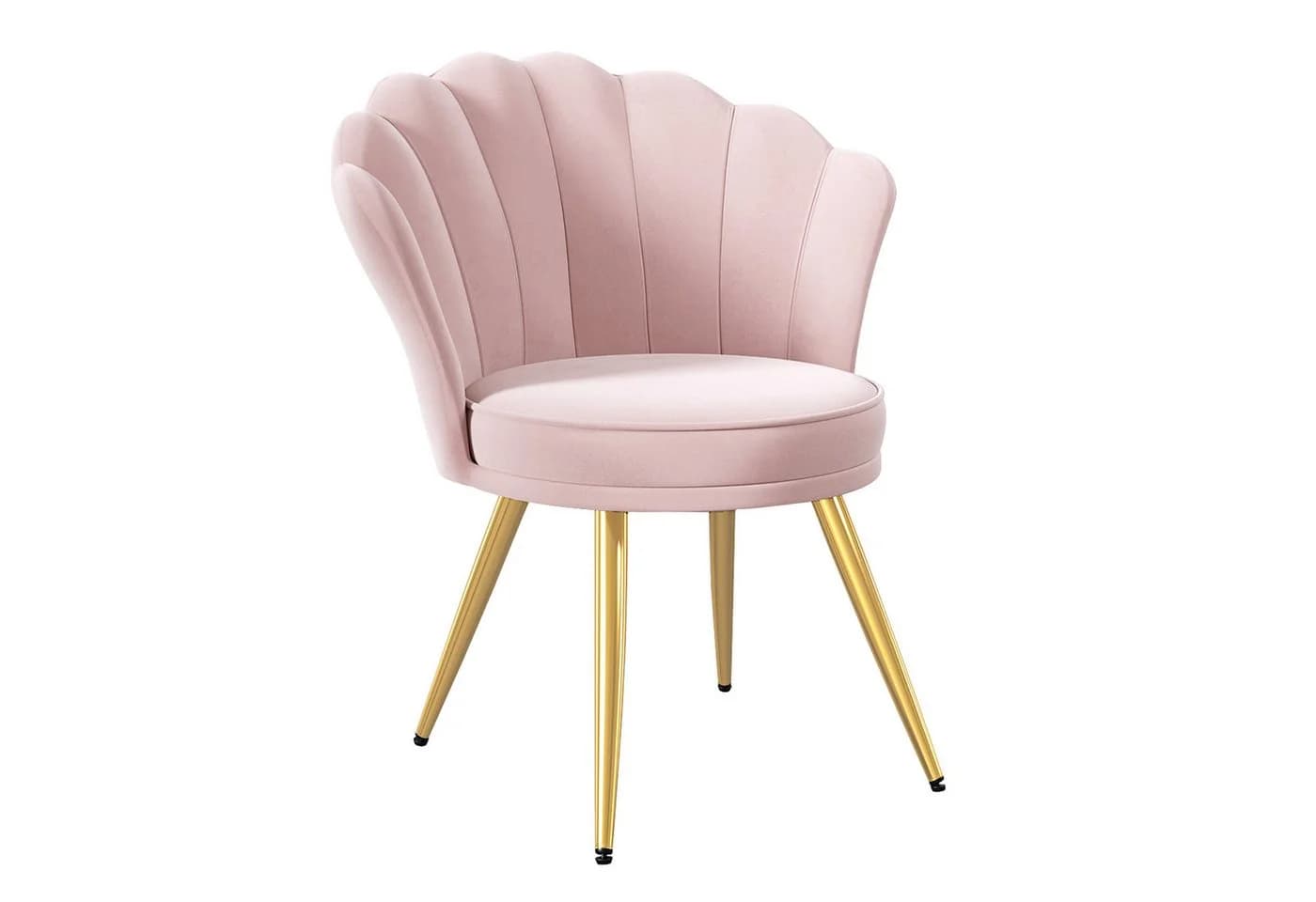 HawthyHome Esszimmerstuhl Samt Rosa Metallfüße - Bild 2