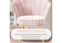 HawthyHome Esszimmerstuhl Samt Rosa Metallfüße Bild 4