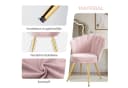 HawthyHome Esszimmerstuhl Samt Rosa Metallfüße Bild 5