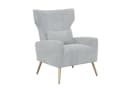 HawthyHome Ohrensessel Moderner Loungesessel Grau Samtbezug Bild 2
