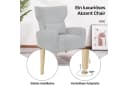 HawthyHome Ohrensessel Moderner Loungesessel Grau Samtbezug Bild 5