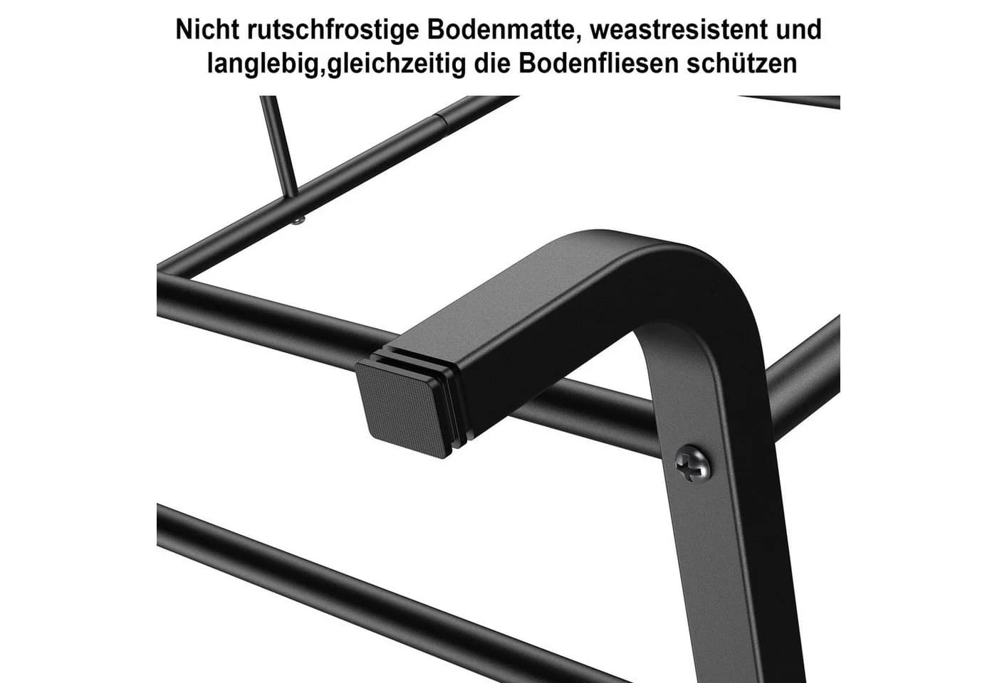 loefme Kleiderständer 3-in-1 Garderobenständer Metall Schwarz - Bild 3