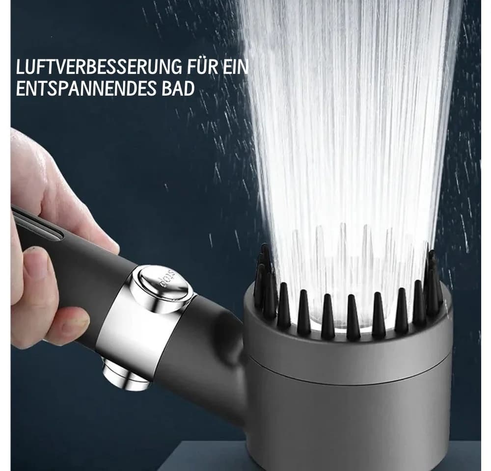 Fanttik Regenduschkopf Massage Spa Handbrause 3 Modi Hochdruck Wassersparen