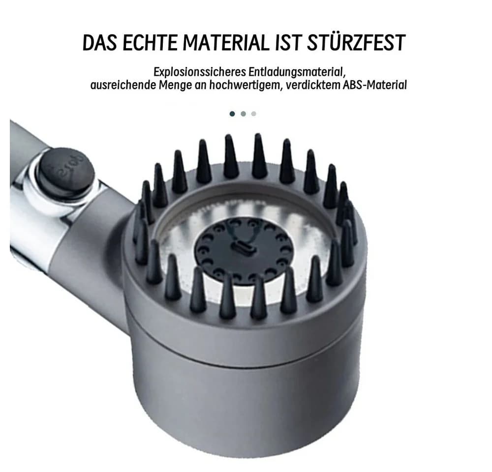Fanttik Regenduschkopf Massage Spa Handbrause 3 Modi Hochdruck Wassersparen - Bild 3