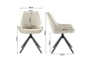 AISALL Polsterstuhl modern drehbar ohne Armlehnen Beige/Braun/Grün Bild 1
