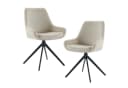 AISALL Polsterstuhl modern drehbar ohne Armlehnen Beige/Braun/Grün Bild 2