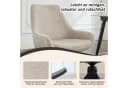 AISALL Polsterstuhl modern drehbar ohne Armlehnen Beige/Braun/Grün Bild 5