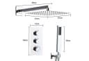 SaniteModar Thermostatisches Duschsystem Schwarz/Chrom mit Kopfbrause Bild 1