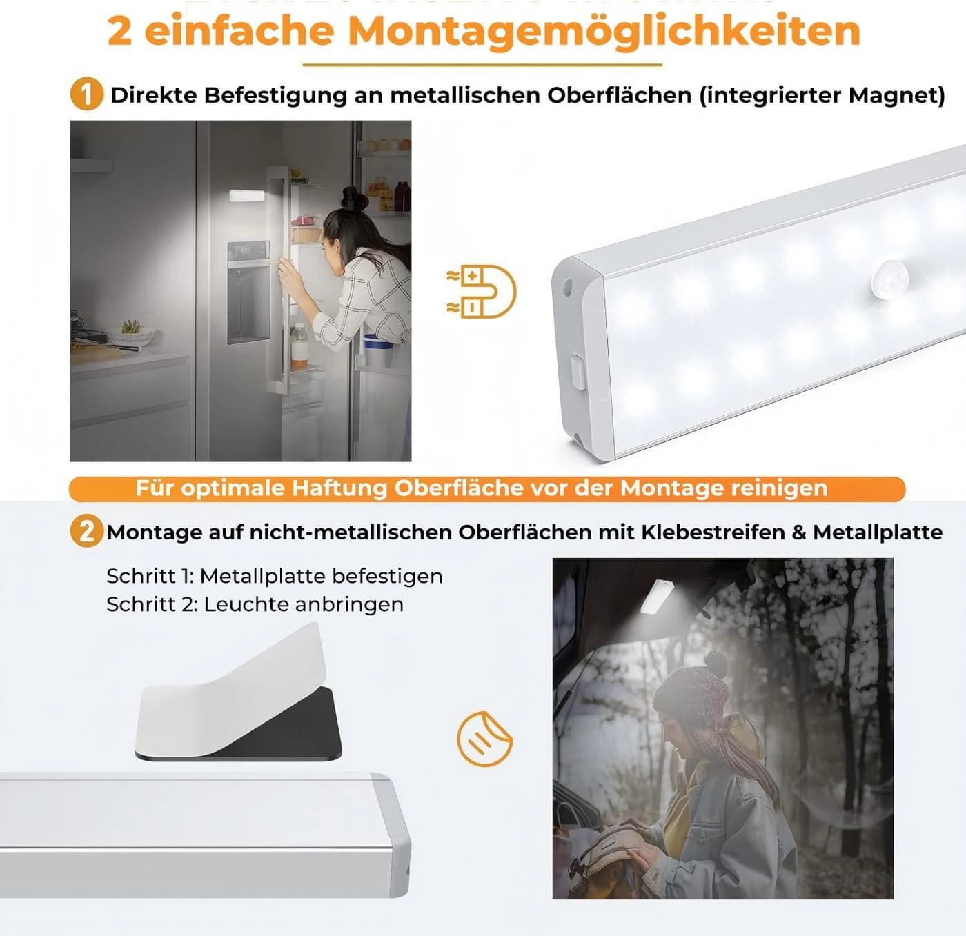 Futicare LED Unterbauleuchte 3er Set mit Ladestation - Bild 5