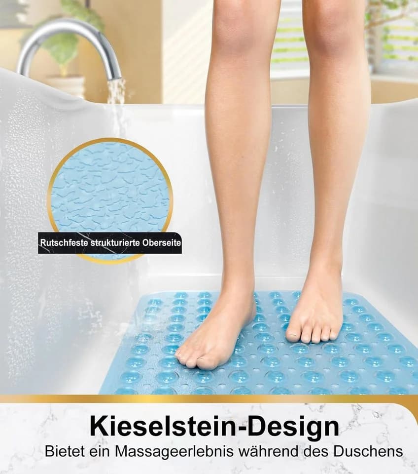 Futicare Wanneneinlage Badewannenmatte rutschfest blau - Bild 3