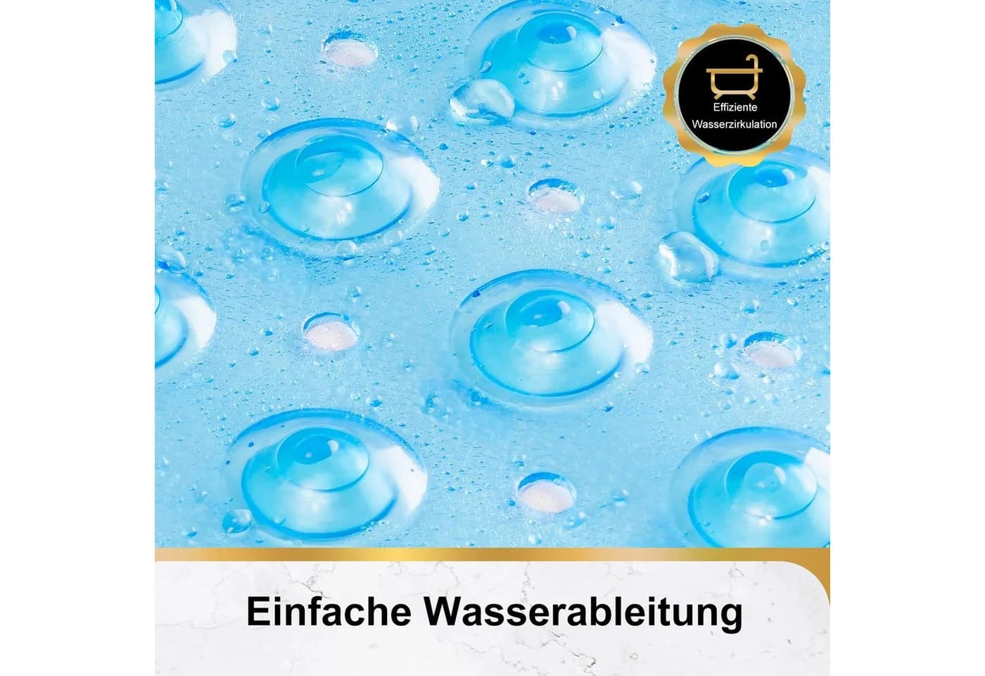 Futicare Wanneneinlage Badewannenmatte rutschfest blau - Bild 5