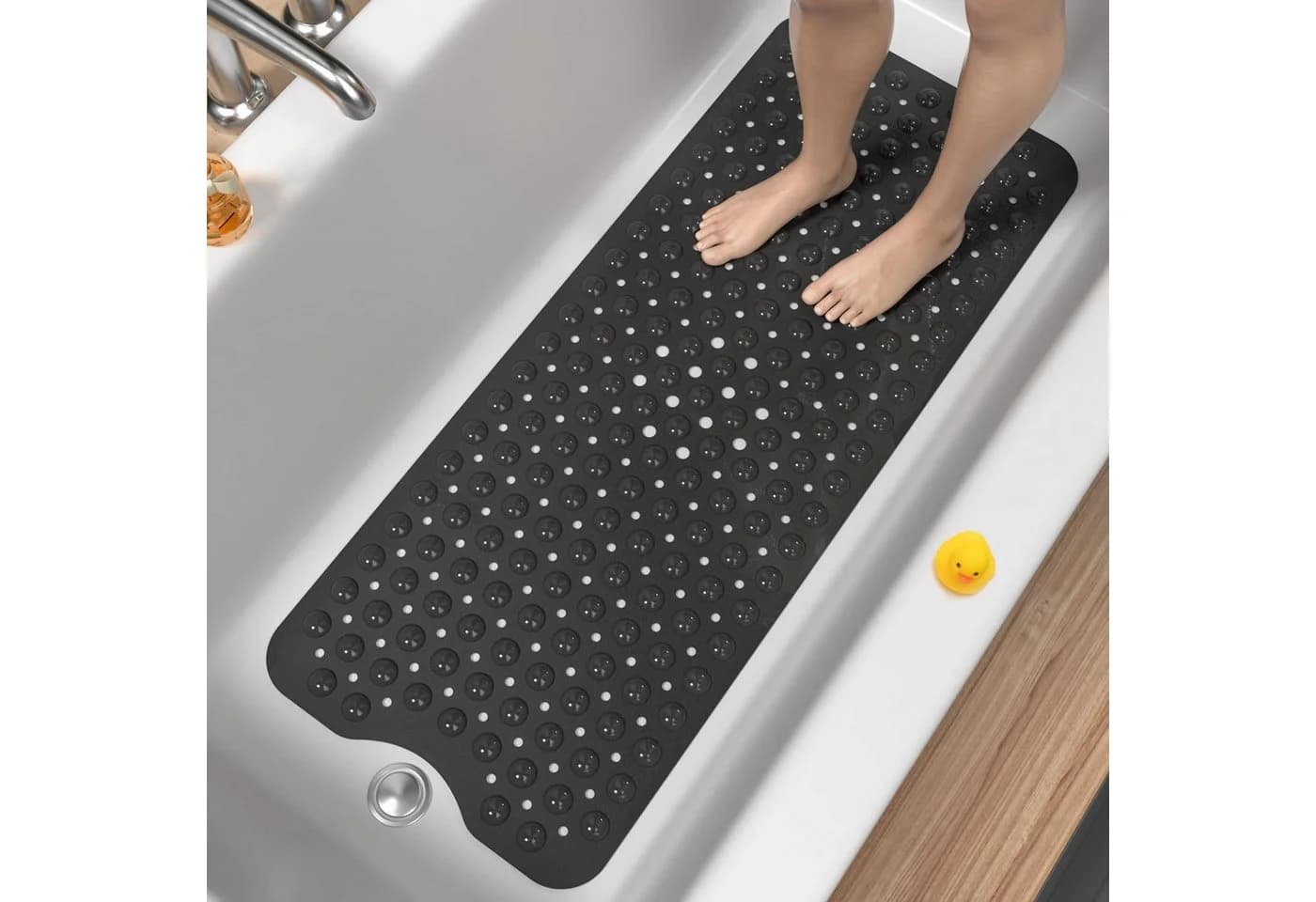 Futicare Wanneneinlage Badewannenmatte rutschfest Schwarz - Bild 2