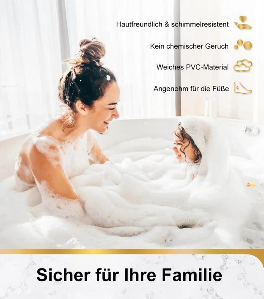 Futicare Wanneneinlage Badewannenmatte rutschfest Schwarz - Bild 4