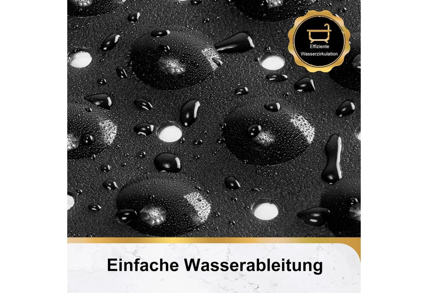 Futicare Wanneneinlage Badewannenmatte rutschfest Schwarz - Bild 5