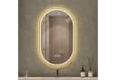 ANYSUN LED Wandspiegel Oval Entnebelung Aluminium Bild 3