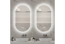 ANYSUN LED Wandspiegel Oval Entnebelung Aluminium Bild 4