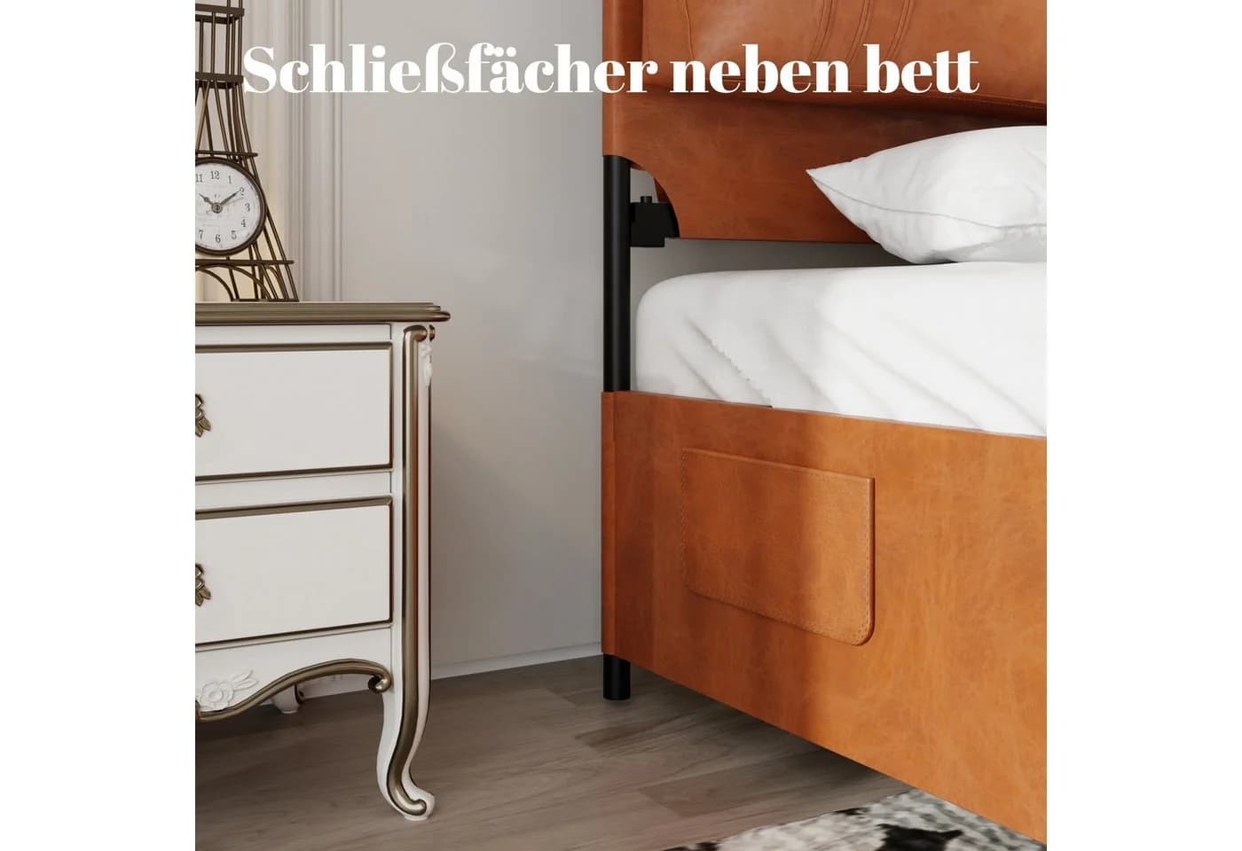 ANYSUN Bettgestahl mit Baldachin-Säulen Stahl - Bild 5