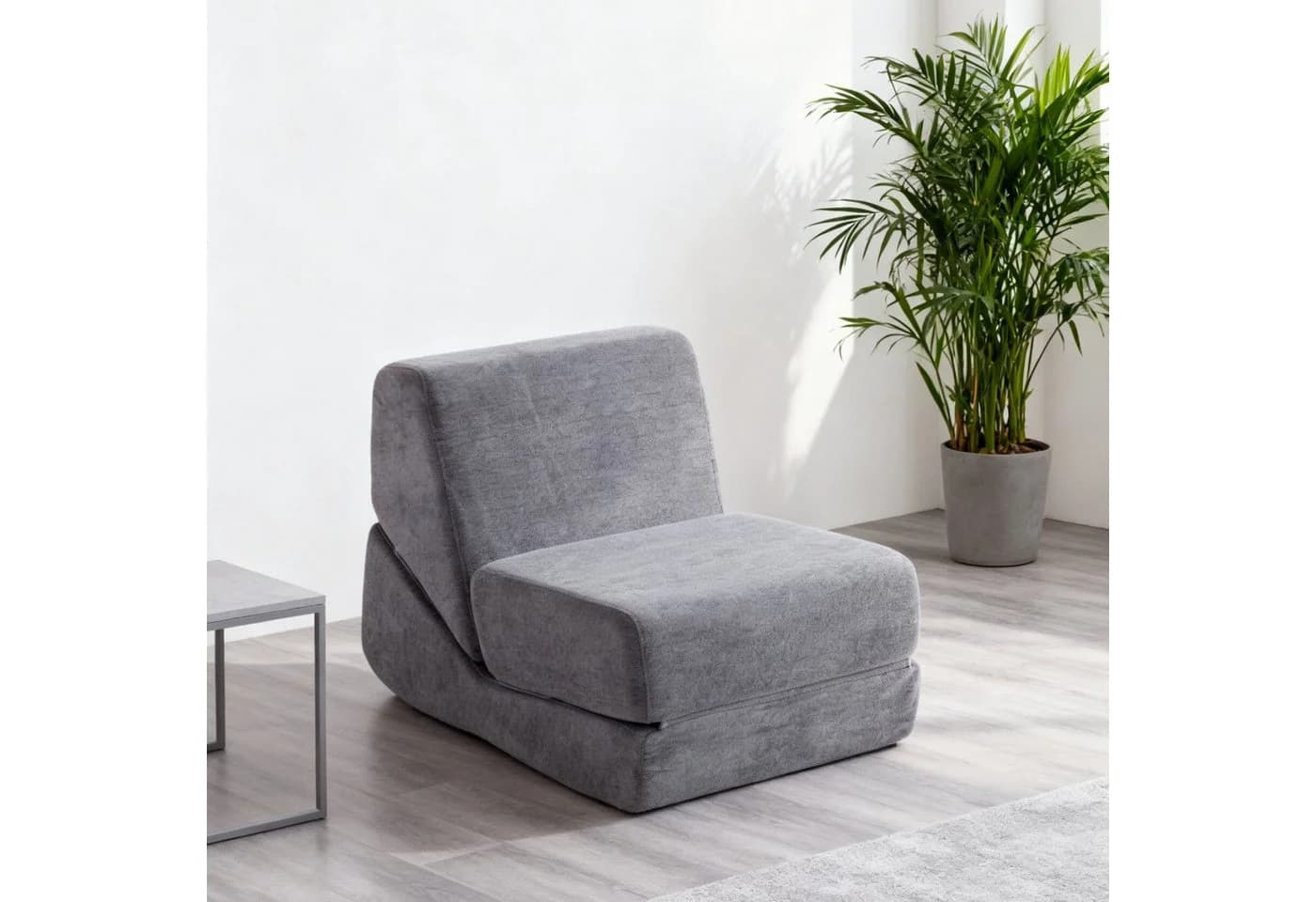 ANYSUN Klappsofa grau Samt Schaumstoff Polsterung - Bild 2