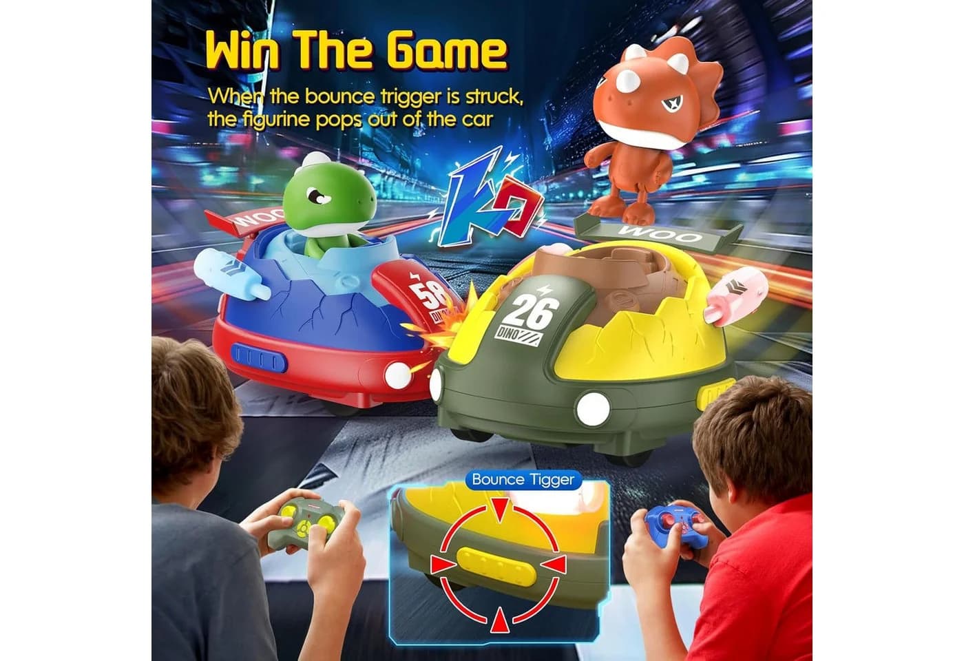 ANYSUN RC-Auto Ferngesteuertes Auto, 2 Stück Autoscooter-Spielzeug für Kinder ab 3 Jahren