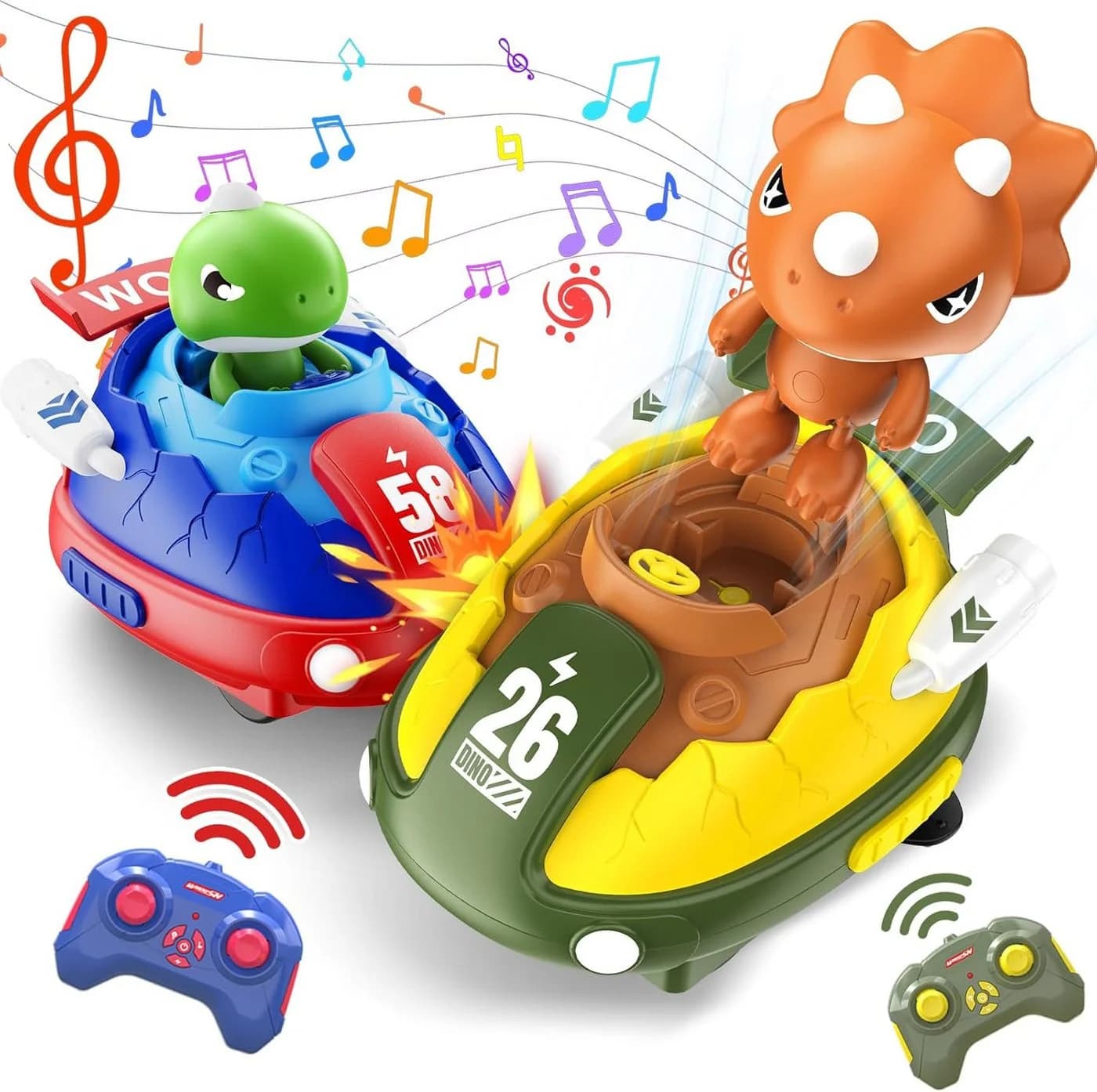 ANYSUN RC-Auto Ferngesteuertes Auto, 2 Stück Autoscooter-Spielzeug für Kinder ab 3 Jahren - Bild 2