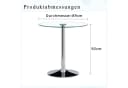 ANYSUN Glastisch Rund Glas Silber Minimalistisch Bild 1