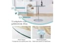 ANYSUN Glastisch Rund Glas Silber Minimalistisch Bild 3