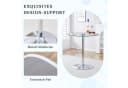 ANYSUN Glastisch Rund Glas Silber Minimalistisch Bild 5