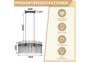 Nettlife Pendelleuchte Retro Schwarz/Gold 2 Flammig Hängelampe Ø 60cm Bild 3