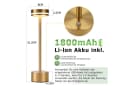 Nettlife LED Tischleuchte Modern Gold/Weiß/Schwarz/Silber Kabellose Nachttischlampe USB-C Touch Dimmbar Bild 4