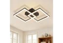 Nettlife LED Deckenleuchte Modern Schwarz Eckig Schlafzimmer 24W Metall 4000K Bild 2