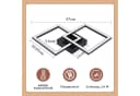 Nettlife LED Deckenleuchte Modern Schwarz Eckig Schlafzimmer 24W Metall 4000K Bild 3
