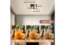 Nettlife LED Deckenleuchte Modern Schwarz Eckig Schlafzimmer 24W Metall 4000K Bild 5