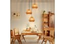 Nettlife Pendelleuchte Rattan 3 flammig Höhenverstellbar Boho E27 Hängeleuchte Bild 1