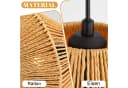 Nettlife Pendelleuchte Rattan 3 flammig Höhenverstellbar Boho E27 Hängeleuchte Bild 5