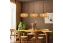 Nettlife Pendelleuchte Rattan 3-flammig Höhenverstellbar Boho E27 Bild 1