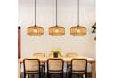 Nettlife Pendelleuchte Rattan 3-flammig Höhenverstellbar Boho E27 Bild 2