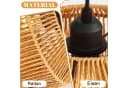 Nettlife Pendelleuchte Rattan 3-flammig Höhenverstellbar Boho E27 Bild 5