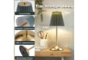 Nettlife LED Tischleuchte 2er Set Dimmbar Grün Stoff Design Bild 3