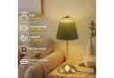 Nettlife LED Tischleuchte 2er Set Dimmbar Grün Stoff Design Bild 5