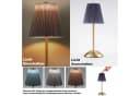 Nettlife LED Tischleuchte 2er Schwarz/Grün/Weiß/Orange/Graublau Stoff Retro Nachttischleuchte, 3 Lichtfarben Akku-Betrieb USB-ladbar Bild 4