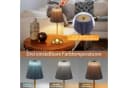 Nettlife LED Tischleuchte 2er Schwarz/Grün/Weiß/Orange/Graublau Stoff Retro Nachttischleuchte, 3 Lichtfarben Akku-Betrieb USB-ladbar Bild 5