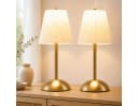 Nettlife LED Tischleuchte 2er Set Dimmbar Schwarz/Grün/Weiß/Orange/Graublau Stoff Design Bild 2