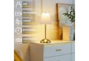Nettlife LED Tischleuchte 2er Set Dimmbar Schwarz/Grün/Weiß/Orange/Graublau Stoff Design Bild 4