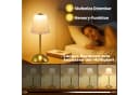 Nettlife LED Tischleuchte 2er Set Dimmbar Schwarz/Grün/Weiß/Orange/Graublau Stoff Design Bild 5