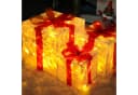 Nettlife LED Geschenkbox 3er Weihnachten Deko Leuchtfiguren Rot-Weiß Bild 5