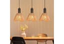 Nettlife Pendelleuchte Schwarz Rattan Retro Boho Hängelampe Bild 2
