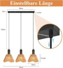 Nettlife Pendelleuchte Schwarz Rattan Retro Boho Hängelampe Bild 3