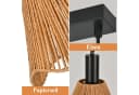 Nettlife Pendelleuchte Schwarz Rattan Retro Boho Hängelampe Bild 4