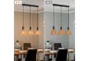 Nettlife Pendelleuchte Schwarz Rattan Retro Boho Hängelampe Bild 5
